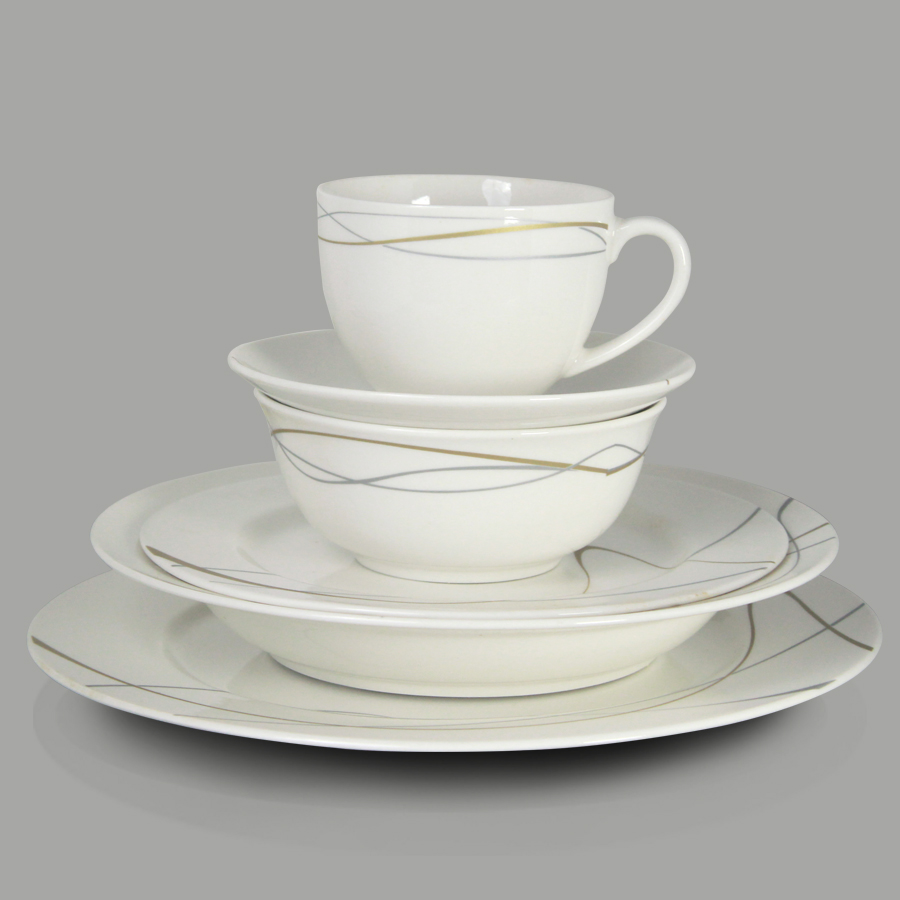 Duchess ชุดจานดินเนอร์ เซ็ท 24 ชิ้น รุ่น DC5049 - Fine China Ribbon Duchess ชุดจานดินเนอร์ เซ็ท 24 ชิ้น รุ่น DC5049 - Fine China Ribbon