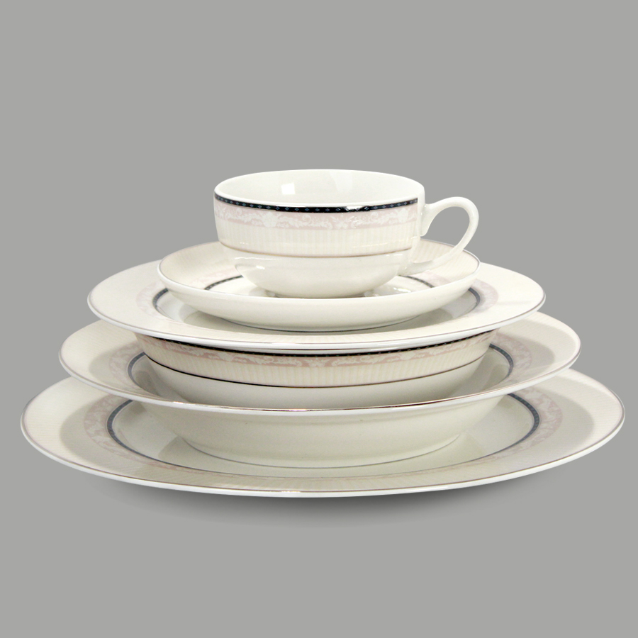 Duchess ชุดจานดินเนอร์ เซ็ท 24 ชิ้น รุ่น DCZT218 - Fine China Circle Duchess ชุดจานดินเนอร์ เซ็ท 24 ชิ้น รุ่น DCZT218 - Fine China Circle