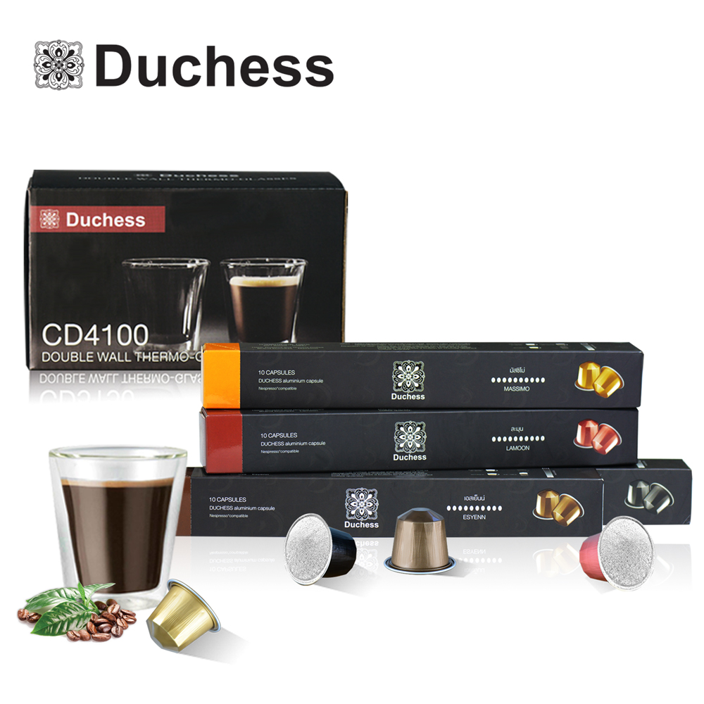 กาแฟแคปซูล คละรส 40 แคปซูล พร้อมแก้ว Double Wall ขนาด 100 มล. (จำนวน 2 ใบ) - CO3099#04A กาแฟแคปซูล คละรส 40 แคปซูล พร้อมแก้ว Double Wall ขนาด 100 มล. (จำนวน 2 ใบ) - CO3099#04A