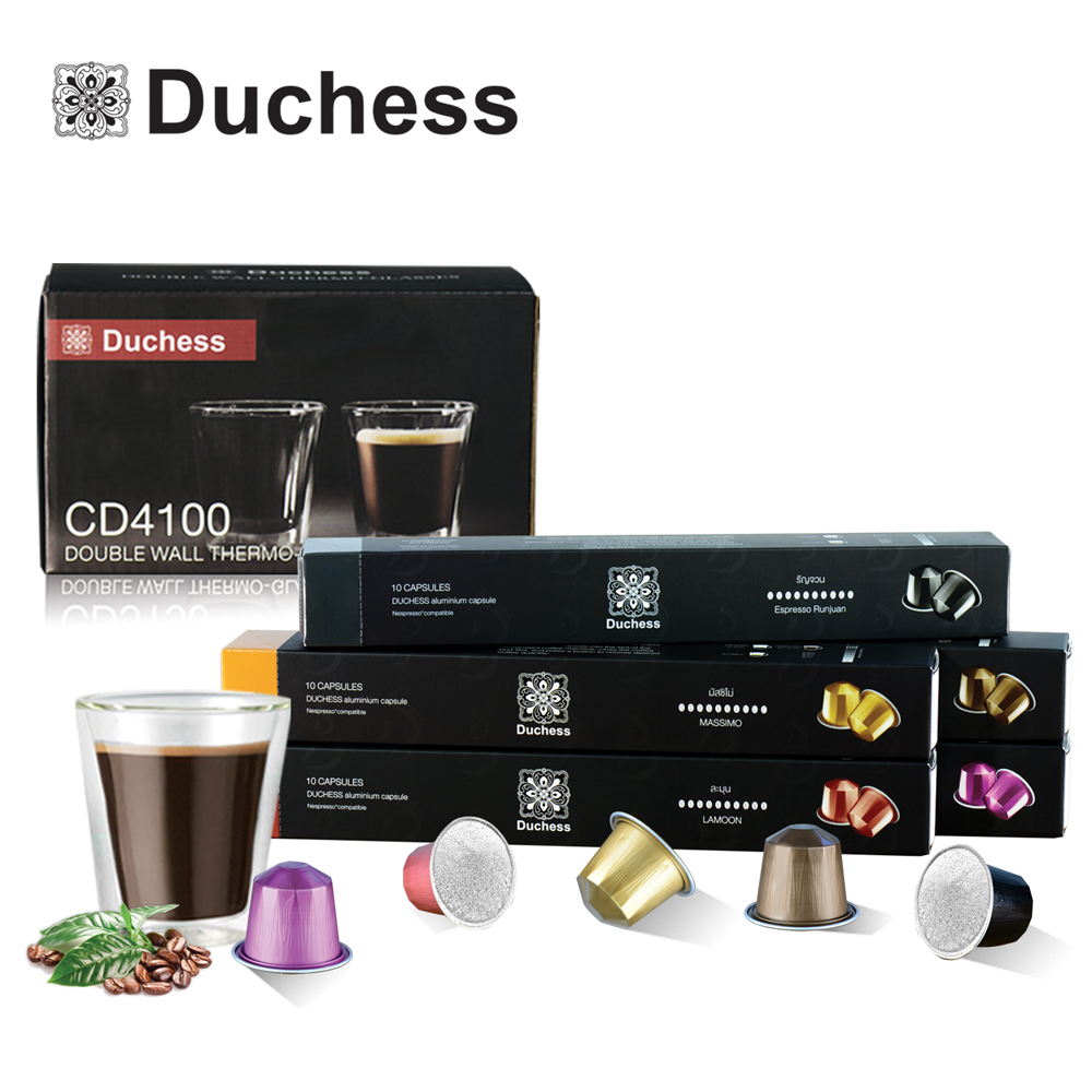 Coffee Capsule คละรส 50 แคปซูล พร้อมแก้ว Double Wall ขนาด 100 มล. (จำนวน 2 ใบ) - CO3099#05A Coffee Capsule คละรส 50 แคปซูล พร้อมแก้ว Double Wall ขนาด 100 มล. (จำนวน 2 ใบ) - CO3099#05A